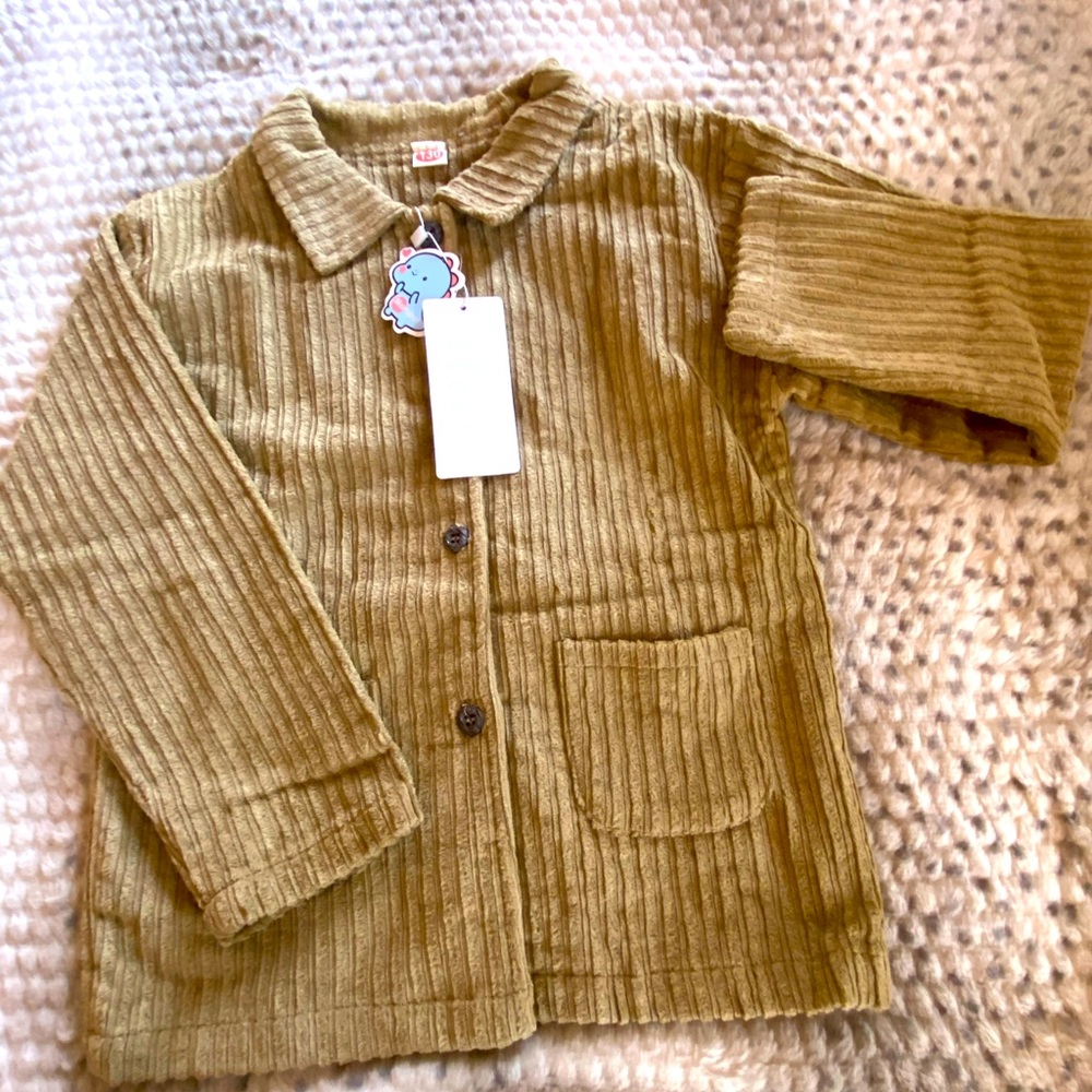 Toddler baby fall casual vintage corduroy jacket.